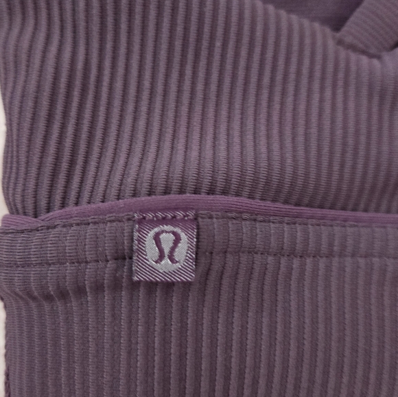 Lululemon Ribbed Longline Sports Bra Purple - Picture 3 of 6
